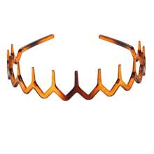 Non-slip Toothed Hairband For Fixing Fringe & Baby Hair, Suitable For Daily Use - Brown - View 1