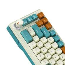 60% 鍵盤 68 鍵熱插拔電腦無線遊戲 Usb 有線 Rbg 燈 Led 機械式鍵盤 - 米黃青藍 - 查看 4