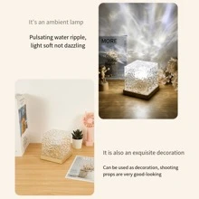 1个USB旋转夜灯，波纹卧室床头灯，火焰氛围灯 - 彩色 - 查看 7