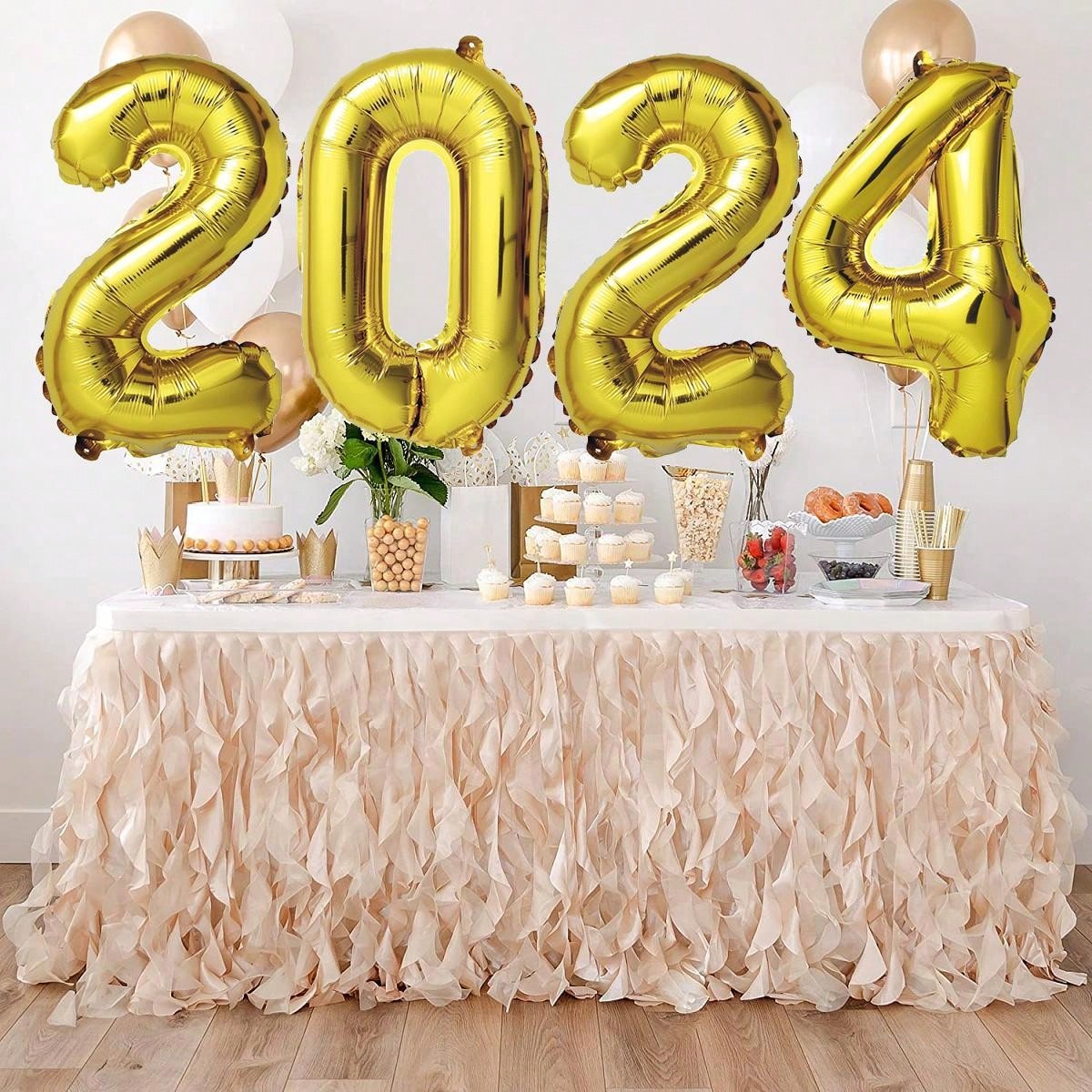 Gold Number 2024 Balloon Set | SHEIN USA