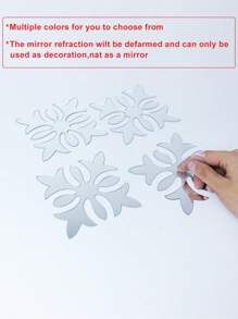 10入組幾何設計鏡子牆貼 - 銀色 - 查看 6