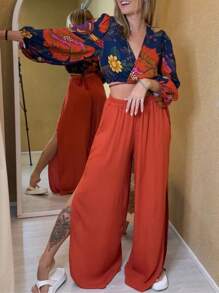 Women Pants - Burnt Orange - View 2