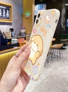 1pc Dog Shaped Phone Case Compatible With Apple/Compatible With Samsung/Compatible With Xiaomi/Compatible With Redmi/Compatible With Vivo/Compatible With Oppo A16,International Version, Not The Domestic Version - Beige - View 5
