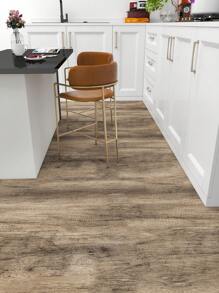 1 rollo de baldosas de vinilo autoadhesivas impermeables con diseño de grano de madera marrón claro, adecuadas para cocina, comedor, dormitorio, talla grande gruesas y resistentes al desgaste, impermeables para cualquier habitación, fácil instalación DIY, color de madera clara - Multicolor - Ver 3