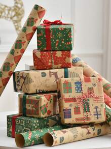 Christmas Decorative Wrapping Paper - Multicolor - View 3