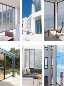 Màng phim dán cửa sổ một chiều chống nhìn trộm, decal vinyl cách nhiệt, giấy dán kính chống tia UV, decal phản quang cho cửa. - trắng - Xem 6