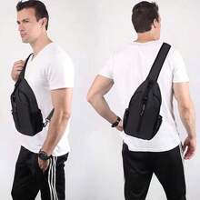新款男士戶外胸包運動單肩包斜挎包運動包運動包