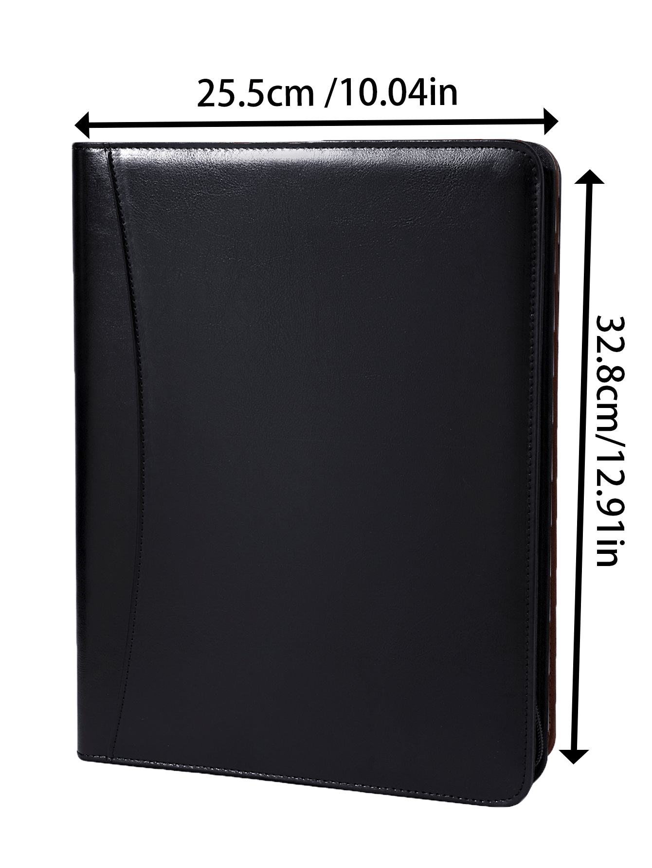 1pc Diy Zipper Business Notebook, A4 Binder With Pockets And Organizer