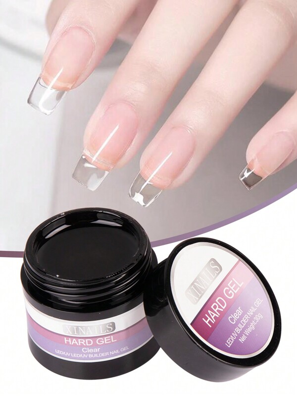 30G Clear Builder Nail Gel, U/Led Hard Gels Fast Building Strengthen