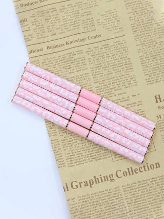 Multifunctional Dual-Ended Pink Floral Pattern Nail Art Brush Nail Dotting Pens Professional Nail Liner Painting Tool Brush For Home Use And Salon