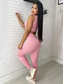 Women Tank Tops & Camis - 粉色 - 查看 2