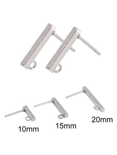 20 件不锈钢耳环配件几何耳钉耳柱适用于 DIY 耳环首饰制作配件