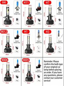 H4 110W, H7 LED CANBUS, H1 H3 H11 9005 9006 55W 6500K Car LED Headlight And Fog Light Bulbs