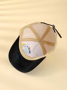 1 Pieza Gorra De Béisbol Con Diseño De Dinosaurio De Dibujos Animados Para Niños, Unisex Sombrero De Sol Para Primavera Y Otoño - Beis - Ver 6