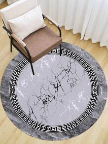 1入時尚灰色大理石印花防滑墊，適用於家居和廚房室內使用，室內裝飾 - 彩色 - 查看 3