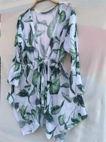 Women Kimonos - 橄欖綠 - 查看 3