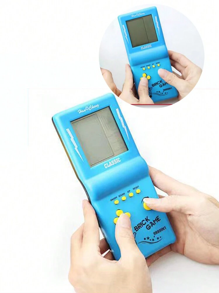1個のクラシックなのブロック型携帯ゲーム機、大画面、レトロな