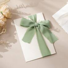 3卷绿色雪纺卷带 4*500厘米 适用于礼品包装、圣诞节和情人节 - 橄欖綠 - 查看 6