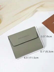 SOUTHLAND&KANGAROO 薄荷绿字母时尚零钱包小号双折女士钱包迷你轻便简约时尚现代商务周年纪念情人节生日礼物女孩礼物女士礼物女包学校用品宿舍和返校女士钱包钱包小钱包 - 薄荷綠 - 查看 3