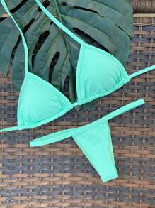 Women Bikini Sets - Mint Green - View 2