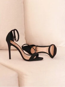 Women Heeled Sandals - 黑色 - 查看 3