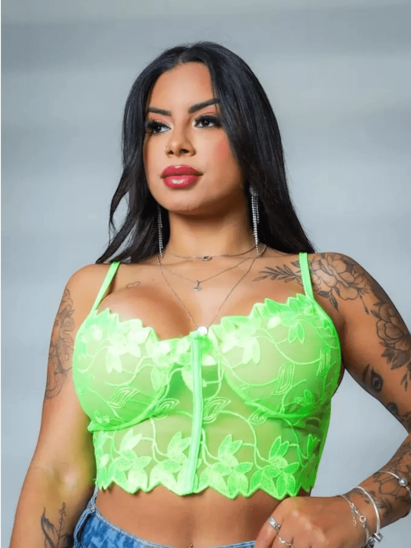 Women Tops - 綠色 - 查看 1