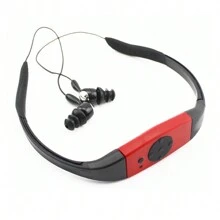 AyeBeau 防水游泳 Mp3 耳機,入耳式跑步耳機,水下運動耳機,黑色 - 黑色 - 查看 3