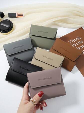 SOUTHLAND&KANGAROO Purple Letter Fashion Coin Pocket Small Bifold Women Wallet Mini Lightweight Minimalist Fashion Modern Business For Anniversary For On Valentine Day For Birthday Gift For Couple For Girls For Lady For Female Bag School Supplies For School Dorm Room & Back To School For Women Wallet Purse Wallet Small Wallet