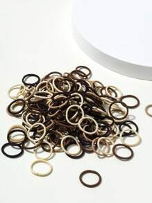 200pcs Girls' Simple & Practical Portable Hair Ties, Fashionable Hair Accessories For Back To School Season - Multicolor - View 2