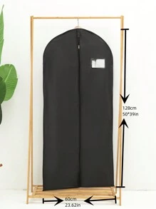 1pc Plain Garment Cover - Black - View 2