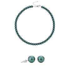 3入組流行的人造珍珠項鍊，耳環和珠寶套裝，適用於婚禮，派對，cosplay，茶會，宴會或其他正式場合