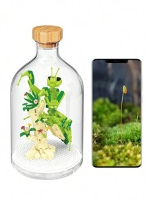 A Bottle Of Mantis Mini Building Blocks Set Insect Bricks Luxury Christmas Present Gift For Boy/Girl Friends Room Decoration - Green - View 7