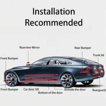 Car Door Edge Guards Door Sill Protector 5D Carbon Fiber Car Wrap Film Vinyl Automotive Wrap Film Car Door Sill Protection Film Anti-Collision Fits For Most Car