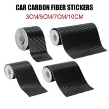 Car Door Edge Guards Door Sill Protector 5D Carbon Fiber Car Wrap Film Vinyl Automotive Wrap Film Car Door Sill Protection Film Anti-Collision Fits For Most Car