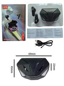 通话防噪低延迟运动无线耳机 - 黑色 - 查看 9