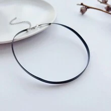 1 Miếng Đơn giản & Đúng mốt Toàn trận Đen chất liệu da PU Vòng cổ choker Đối với phụ nữ Với khóa Thiết kế , Thích hợp Đối với Mặc hàng ngày , Kim loại Không phai , Chiều rộng 0.5CM - màu đen - Xem 7