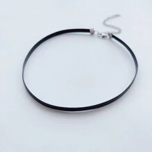 1 Miếng Đơn giản & Đúng mốt Toàn trận Đen chất liệu da PU Vòng cổ choker Đối với phụ nữ Với khóa Thiết kế , Thích hợp Đối với Mặc hàng ngày , Kim loại Không phai , Chiều rộng 0.5CM - màu đen - Xem 4