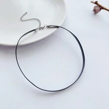 1 Miếng Đơn giản & Đúng mốt Toàn trận Đen chất liệu da PU Vòng cổ choker Đối với phụ nữ Với khóa Thiết kế , Thích hợp Đối với Mặc hàng ngày , Kim loại Không phai , Chiều rộng 0.5CM - màu đen - Xem 6