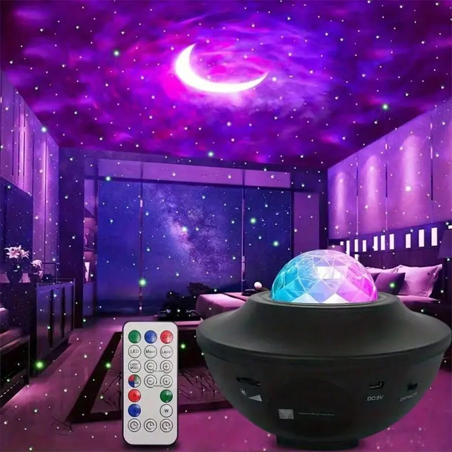 1pc Galaxy Projector Light, Starry Night Light, Moon Star Nebula Wave ...