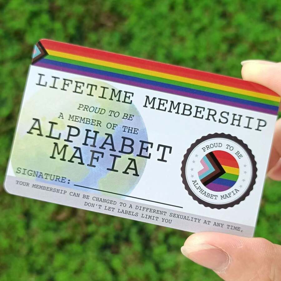 1 张 LGBT 身份证终身会员卡，完美的彩虹社区礼物 - 紅色 - 查看 1