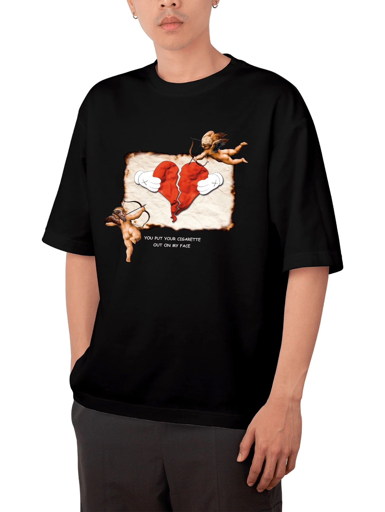 Men T-Shirts - 黑色 - 查看 1