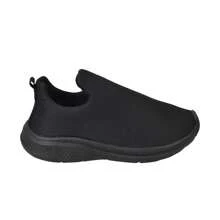Tênis Infantil Masculino Preto Básico Slip On Baby Menino Mochila