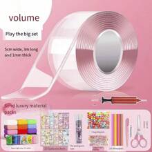 Kit De Bricolaje De Juguete Blando Nanogel Con Pegatina De Descompresión Y Cinta Adhesiva - Multicolor - Ver 2