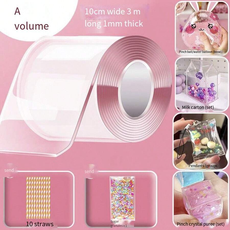 Kit De Bricolaje De Juguete Blando Nanogel Con Pegatina De Descompresión Y Cinta Adhesiva - Multicolor - Ver 1
