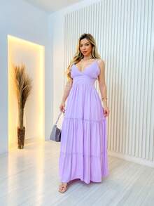 Women Dresses - Màu tím hoa cà - Xem 2