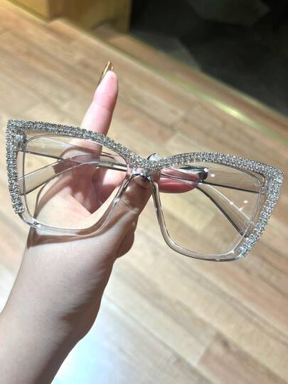 1 قطعة/2 قطعة/3 قطع نظارات نسائية موضة 2025 ذات إطار كبير شكل عين القط مربع متعدد الاستخدامات، كاجوال، منحف، هدية نمطية للاستخدام اليومي والكمبيوتر والقراءة والألعاب