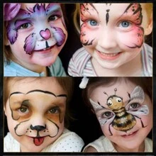 Kit de pintura facial para eventos, dia de los muertos, halloween, evento de disfraz, make up - Multicolor - Ver 3