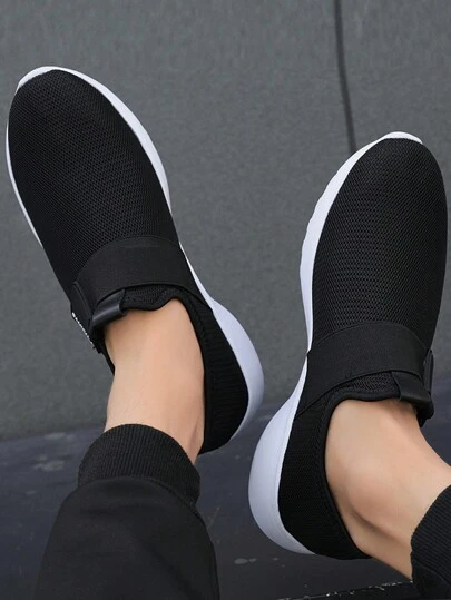 Men's Minimalist Casual Sneakers Lightweight And Comfortable Sports Shoes Fashionable Business Shoes Outdoor Anti Slip Running Shoes Black