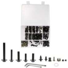 194入組通用機車m5 M6車身螺絲固定件套裝,適用於巡洋車、卡斯拉車、咖啡賽車、老派學院風、越野巡遊、摩托車等 - 紅色 - 查看 3