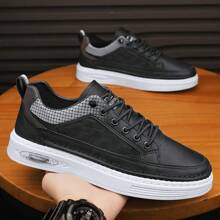 舒服的運動鞋,時尚休閒鞋適合男士,方便工作鞋和跑步鞋,透氣流行百搭運動鞋 - 黑色 - 查看 9